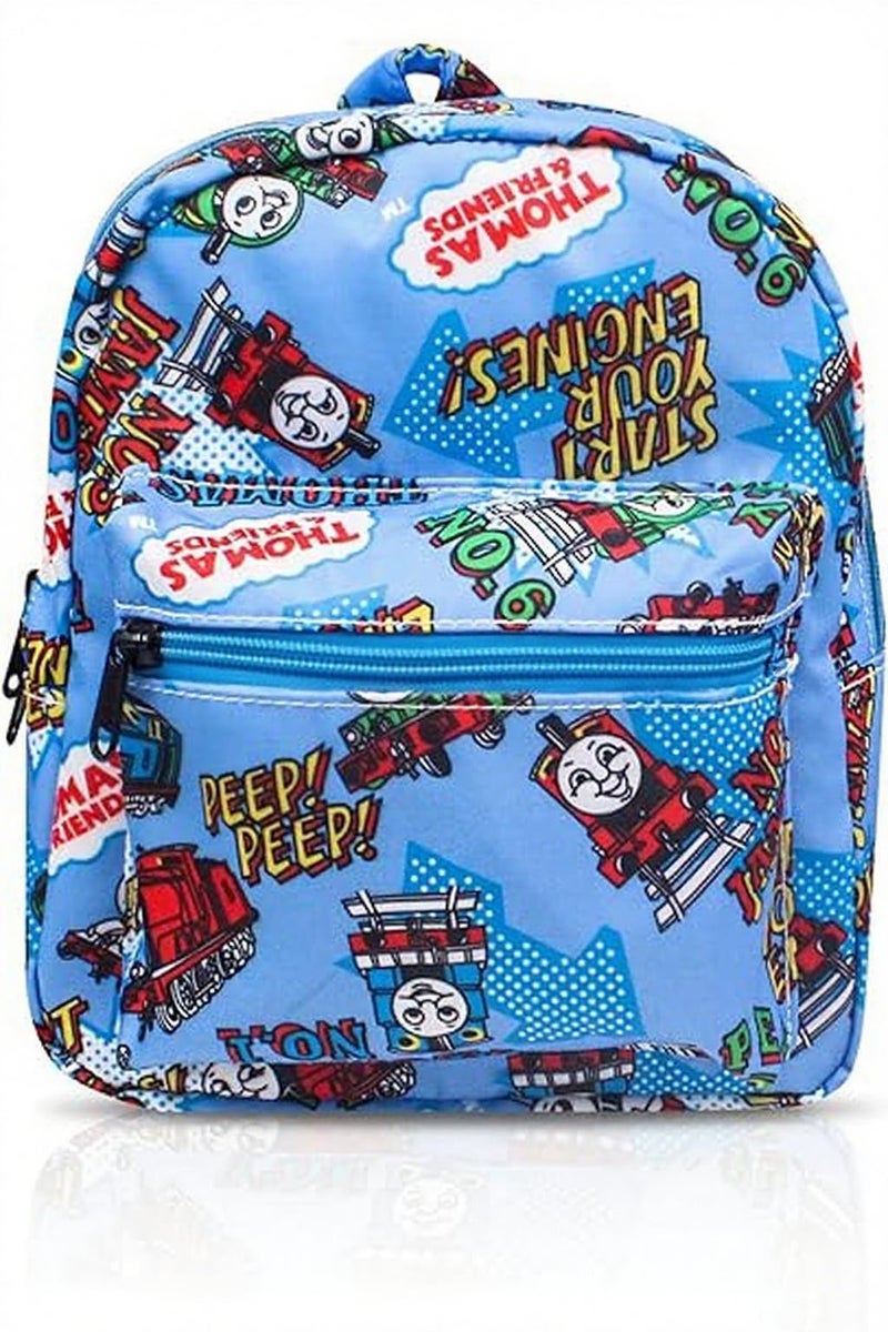 Finex NEW Blue Zipper - Thomas Transport Fans Cartoon Small Nylon Bag Multipurpose Causal Daypack for Travel Trip Shopping Tablet iPad Mini up to 8 inches - Image 1